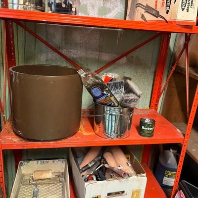 great basement digging--tools, office supplies, art supplies, craft supplies, vintage Christmas  and holidays, baskets, boxes, etc