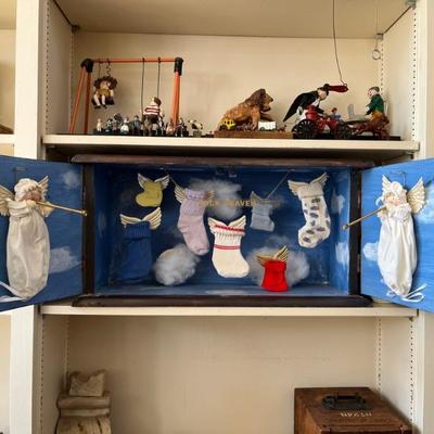 Where do Lost Socks Go?, shadow box by Stuart Novy
