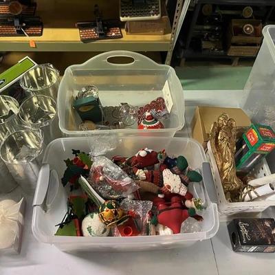 Loads of basement stuff—tools, art supplies, vintage Christmas, holiday decor, vintage tin toys, paper goods, filing cabinets, etc