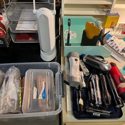 great basement digging--tools, office supplies, art supplies, craft supplies, vintage Christmas  and holidays, baskets, boxes, etc