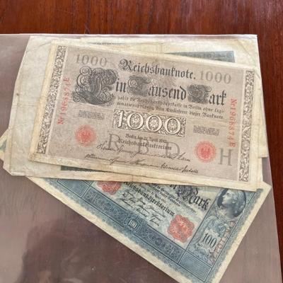 German currency circa 1910