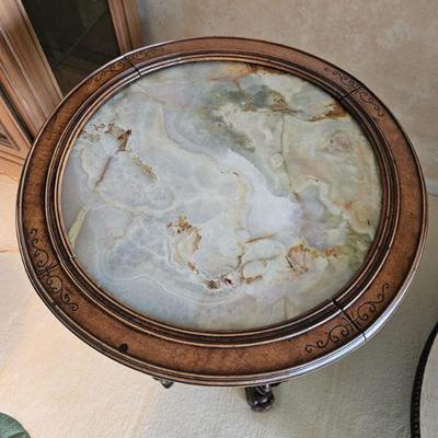 Antique Oriental Carved Table with revolving bookstand (1870-1880)