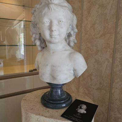 Sabine Houdon (age 4) Head Sculpture by Jean-Antoine Houdon (1741-1828)