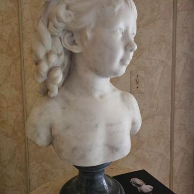 Sabine Houdon (age 4) Head Sculpture by Jean-Antoine Houdon (1741-1828)