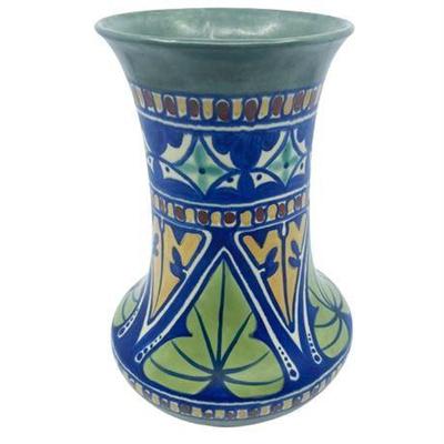 Lot 013  
Art Deco Jas Plant Hanley Pottery Gouda Style Vase