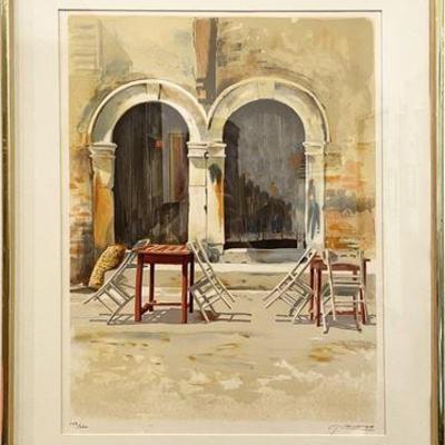 Lot 018-001   
Gleserre Signed and Numbered Watercolor Lithograph