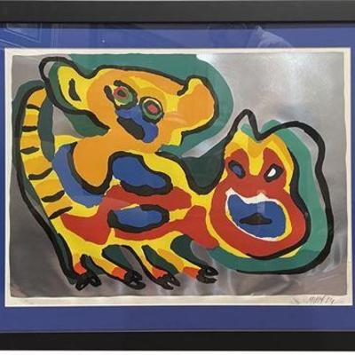 Lot 005-113   31 Bid(s)
Karel Appel, "Come Back Pussy Cat", 1974, Happy Meeting Series