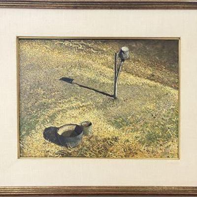 Lot 020-001   
Robert Alan Gough (1931- ) Oil on Board, c. 1964, Untitled
