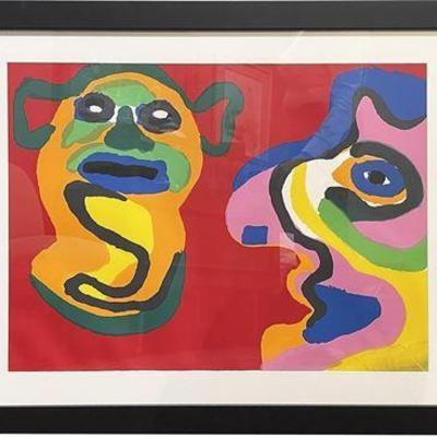 Lot 007-115  
Karel Appel,(1921-2006)"Waiting for the Second Kiss", 1974, Happy Meeting Series