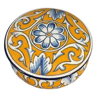 Lot 137  
Henriot Quimper Covered Box Mid 20th C.