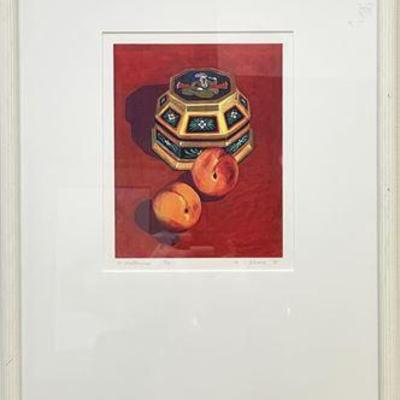 Lot 015-001   
Phyllis Sloane (1921-2009) 2 Nectarines 1/6