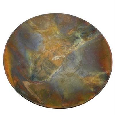 Lot 032  
Tony Evans Signed Raku Centerpiece Platter