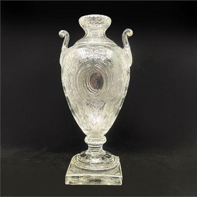 Lot 015  
19th English Crystal Urn Vase, Italio Cut, From Sir William Thomas Collection