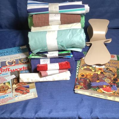 Fabric, Books And Book Stand