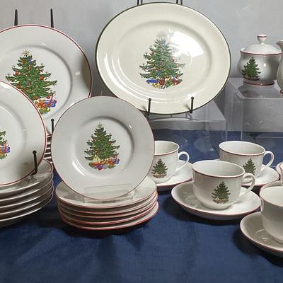 Cuthbertson American Christmas Tree Dish Set And One original Christmas tree made in England Platter