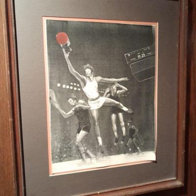 Signed hand colored print by R. Jones