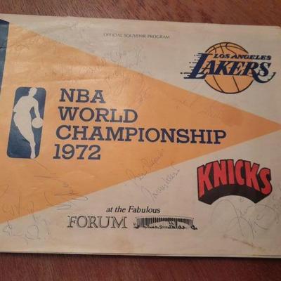 Signed by Wilt Chamberlain, Jerry West, Elgin Baylor, Gail Goodrich, Happy Hairston and others