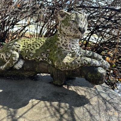 Concrete Leopard Statues/Yard Art (2)