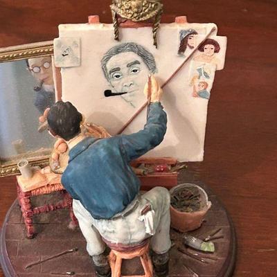 Norman Rockwell Triple Self Portrait 