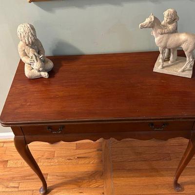 Vintage Queen Anne Wood Writing Desk 