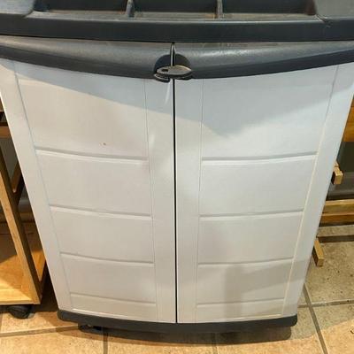 Multiple Rubbermaid Storage Cabinets 
