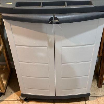 Multiple Rubbermaid Storage Cabinets 