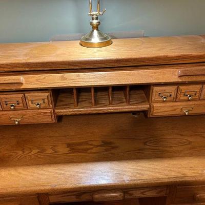 Wood Rolltop Desk 