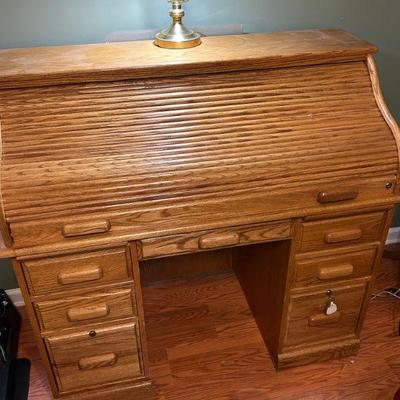 Wood Rolltop Desk 