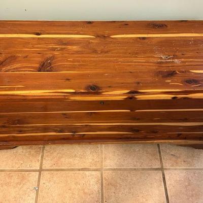 Cedar storage bench
