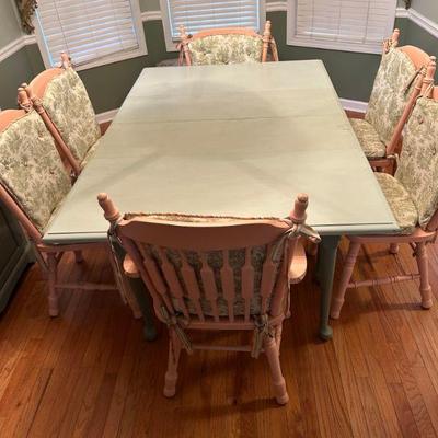 Drop Leaf Dining Table w/ Six Chairs 