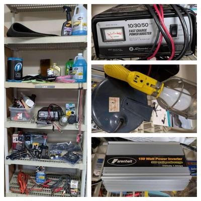 Automotive Accessories: Jumper Cables, Craftsman Hydraulic Jack, Schumacher Battery Charger