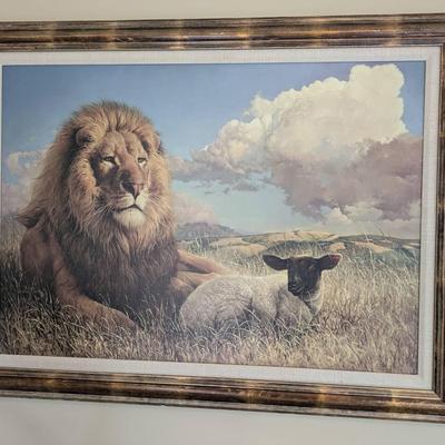 Nancy Glazier Print: Lion And The Lamb