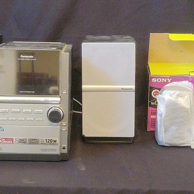 Panasonic CD Stereo System & Sony Speakers 