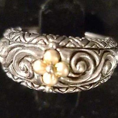 18K & .925 Bixby Ring Size 6