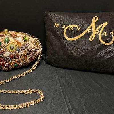 Mary Frances Embellished Clamshell Style Handbag