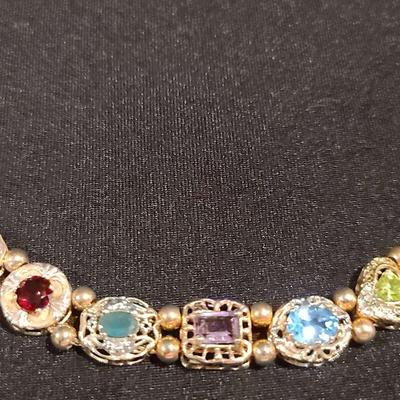 10K Gemstone Bracelet 