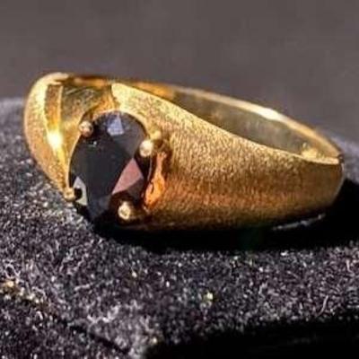 10K Gold Gemstone Ring Size 10