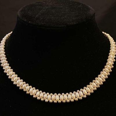 Sterling Silver And Freshwater Pearl Adjustable Necklace 