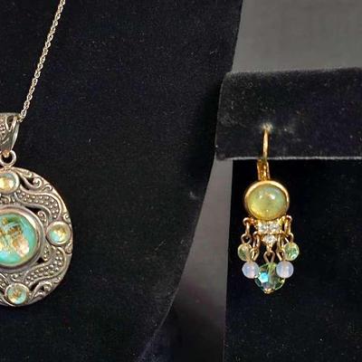 Kirk's Folly Earrings with Sterling Silver Necklace 