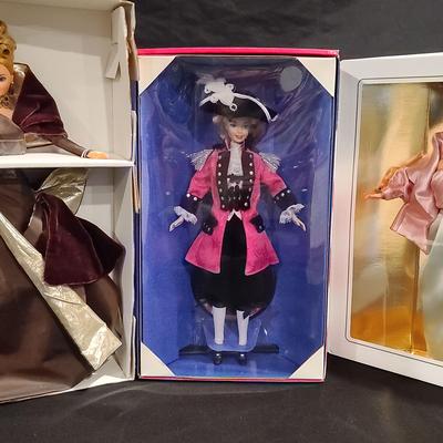 Three Collectible Barbie Dolls