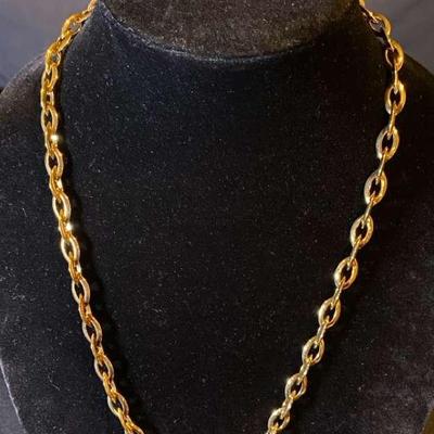 Sterling Silver Chunky Link Chain Necklace Made In Italy