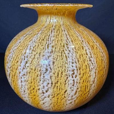 Vintage Lancel Ball Art Glass Vase Made in Italy