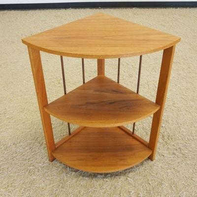 1189	DANISH CORNER SHELF, APPROXIMATELY 25 IN X 18 IN X 30 IN H
