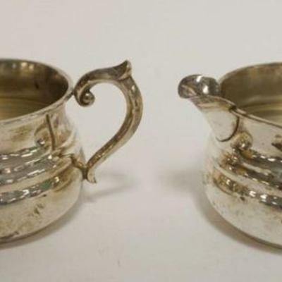 Sale Photo Thumbnail #86: 1086	STERLING SILVER CREAMER & SUGAR, GORHAM STERLING, 3.1 TOZZ
