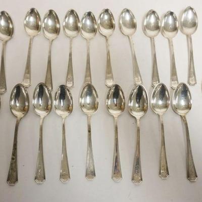 1084	STERLING SILVER SPOONS AND SERVING PIECE, 15.0 TOZ
