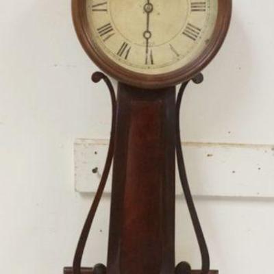 1152	ANTIQUE BANJO CLOCK, APPROXIMATELY 4 IN X 10 IN X 34 IN H, NO WEIGHTS
