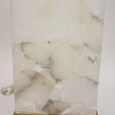 1218	MODERN STYLE MARBLE INDIRECT LIGHT TABLE LAMP, APPROXIMATELY 6 IN X 10 N X 15 IN HIGH
