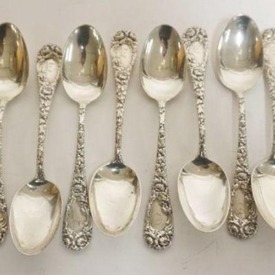 1091	10 STERLING SILVER SPOONS, 12.5 TOZ

