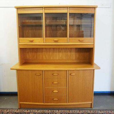 1185	DANISH 2 PART CABINET WITH 3 DOORS, 4 DRAWERS, INTERIOR INDIRECT LIGHTING, APPROXIMATELY 64 IN X 19 IN X 75 IN H
