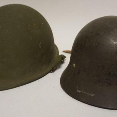 Sale Photo Thumbnail #72: 1072	2 VINTAGE MILITARY HELMETS
